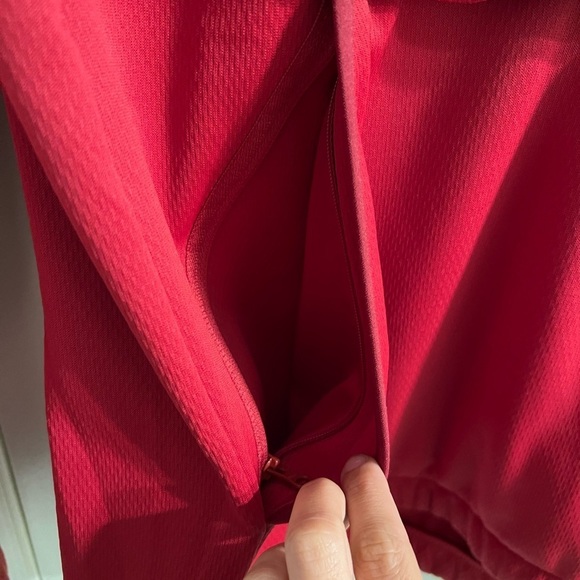 Adidas Fleece Pocket Zip Pullover - Red - Size Small - Picture 4 of 6
